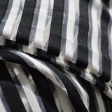 Black Horizontal-Stripe Jacquard, Polyester — photo 3