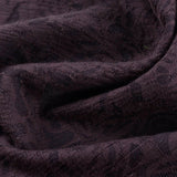 Dark Purple Tone-on-Tone Floral Jacquard, Cotton-Poly — photo 3