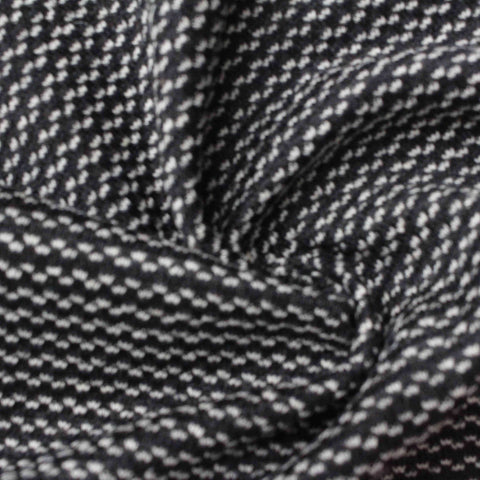 Jacquard Chunky Knit Fabric, 400 gsm, 160 cm — Black