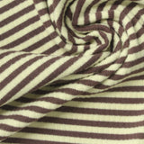 Brown Horizontal-Stripe Velvet, Polyester — photo 3