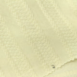 Light Yellow Horizontal-Band Jersey Knit, Cotton — photo 3