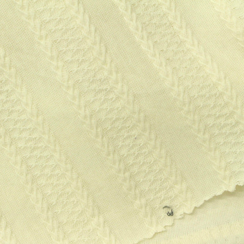 Light Yellow Horizontal-Band Jersey Knit, Cotton