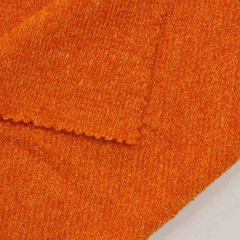Orange Marl French Terry, Polyester, 250 gsm