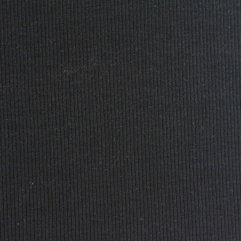 Tencel Lyocell Stretch Rib Knit Fabric, 260 gsm, 150 cm — Black