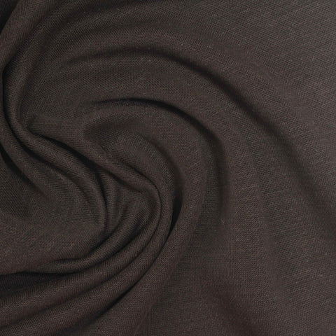Tencel Lyocell Stretch Interlock Knit Fabric, 240 gsm, 160 cm — Brown