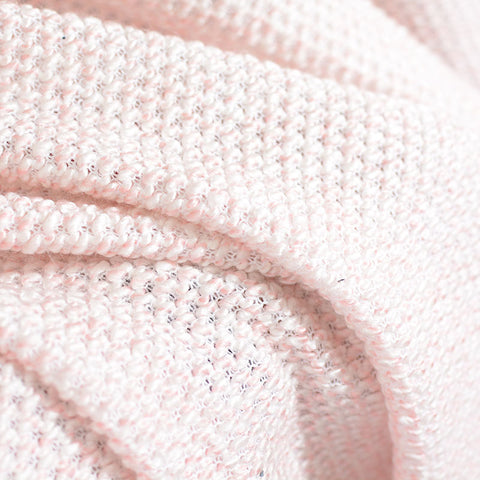 Light Pink Marl Chunky Knit, Acrylic-Poly, 412 gsm