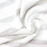 Light Grey Horizontal-Stripe French Terry, Cotton-Poly — photo 3