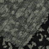 Black Animal Print Rib Knit, Polyester — photo 3