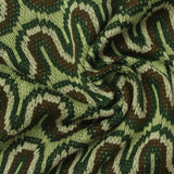 Dark Green Geometric Jacquard, Polyester — photo 3