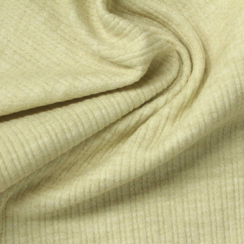 Polyester Viscose Stretch Rib Knit Fabric, 280 gsm, 185 cm — Khaki