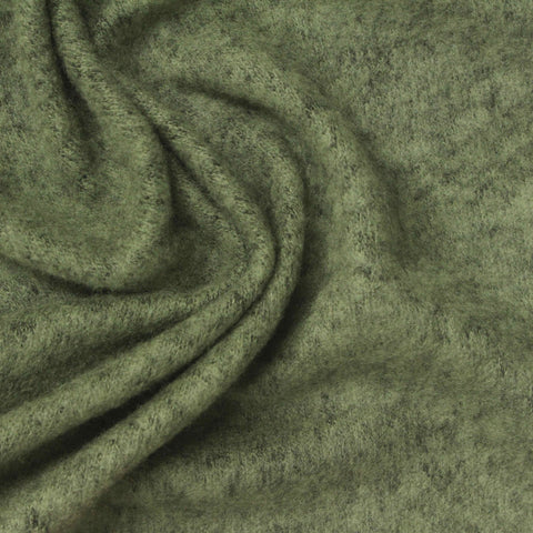 Green Marl Chunky Knit, Viscose-Poly, 200 gsm, 148 cm