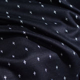 Jacquard Polyester Viscose Stretch Knit Fabric, 150 cm — Black — photo 3