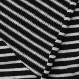 Black Horizontal-Stripe Rib Knit, Cotton-Poly — photo 3