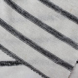 Black Horizontal-Stripe Chunky Knit, Viscose-Poly — photo 3