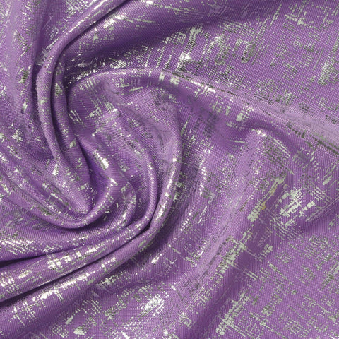 Silver Abstract Jersey Knit, Polyester, 166 gsm