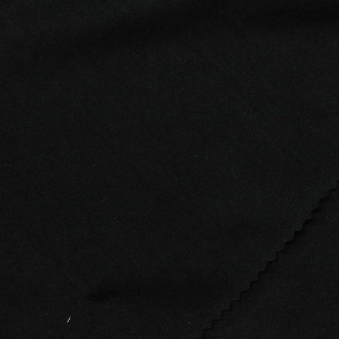 Polyester Cotton Jersey Knit Fabric, 140 gsm — Black, ref EF-236347
