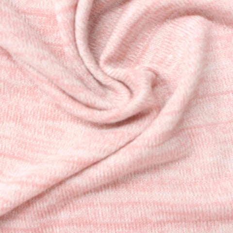 Pink Marl Chunky Knit, Poly-Viscose, 196 gsm