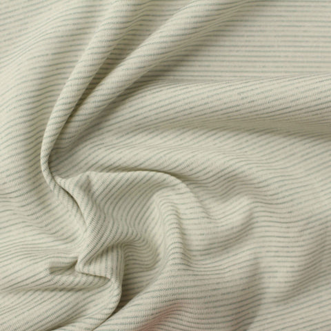 Light Blue-Green Stripe Milk Silk Knit, Polyester