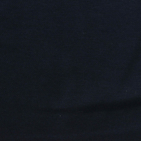 Cotton Polyester Stretch Piqué Knit Fabric, 210 gsm, 175 cm — Navy