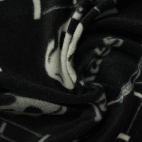 Black Skulls French Terry, Polyester