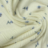 Blue Floral Crepe, Polyester — photo 3