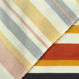 White Horizontal-Stripe Jersey Knit, Polyester — photo 3