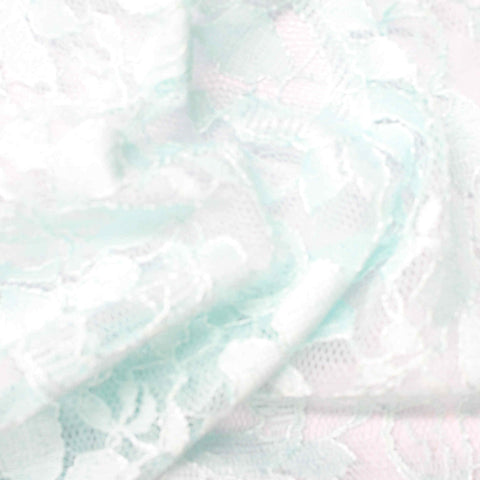 White Floral Lace, Polyester, 125 gsm