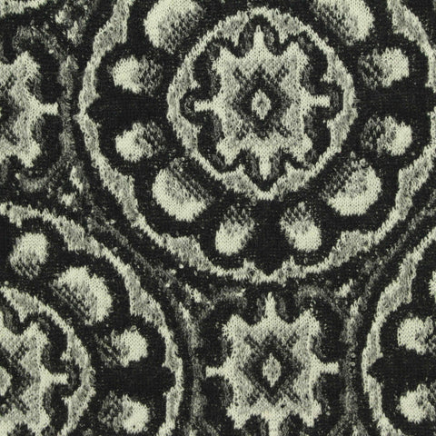Black Leopard Jacquard, Poly-Viscose, 240 gsm