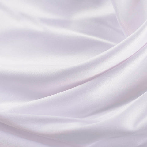Polyester Cotton Stretch Sateen Fabric, 176 gsm, 147 cm — White