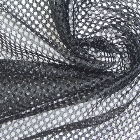 100% Polyester Mesh Fabric, 55 gsm, 160 cm — Black