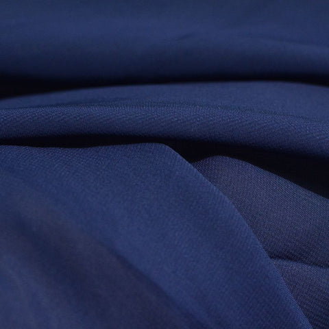 100% Polyester Chiffon Fabric, 60 gsm, 150 cm — Navy