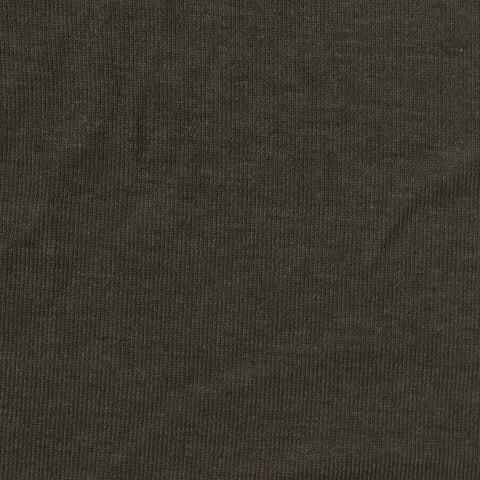 Modal Acrylic Stretch Rib Knit Fabric, 160 gsm, 165 cm — Khaki