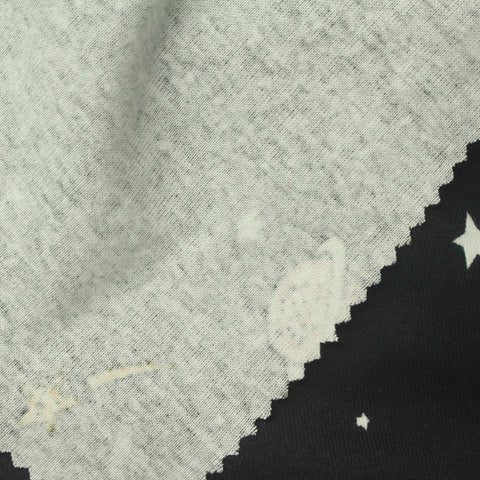 White Stars Rib Knit, Cotton
