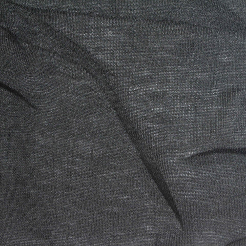 Dark Grey Heather Jersey Knit, Poly-Viscose, 120 gsm