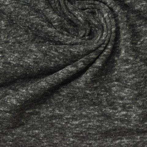Dark Grey Marl Jersey Knit, Poly-Cotton, 130 gsm, 160 cm, ref EF-258900