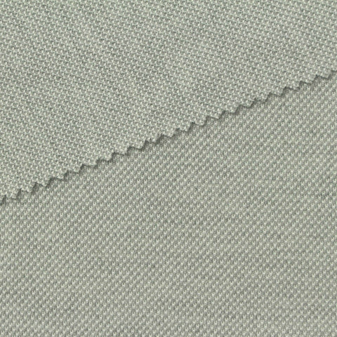 Light Grey Marl Piqué Knit, Poly-Cotton