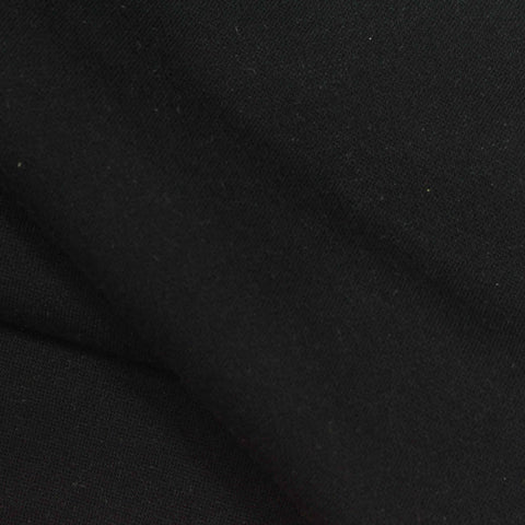 Polyester Cotton Stretch Velvet Fabric, 380 gsm, 170 cm — Black