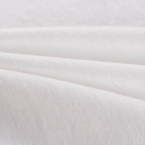 Jacquard Viscose Linen Woven Fabric, 119 gsm, 138 cm — White
