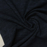 Dark Blue Heathered-Marl Jersey Knit, Poly-Cotton — photo 3