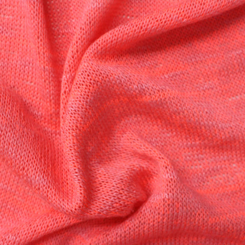 Red Heathered-Marl Chunky Knit, Poly-Viscose