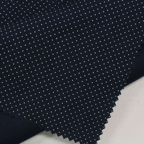White Dots Poplin, Cotton-Poly, 111 gsm