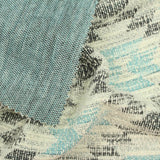 Light Blue Geometric Jacquard, Poly-Viscose — photo 3