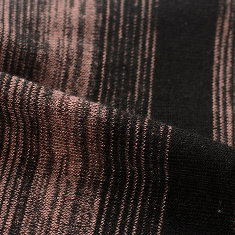 Black Vertical-Stripe Chunky Knit, Acrylic