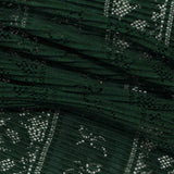 Dark Green Floral Lace, Polyester — photo 3