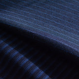 Blue Vertical-Stripe Jacquard, Poly-Viscose — photo 3