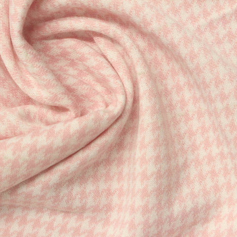 Pink Houndstooth Jacquard, Polyester, 260 gsm, 150 cm, ref EF-261575