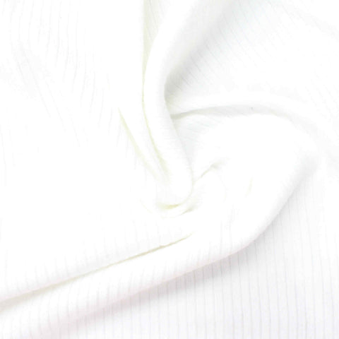 100% Cotton Interlock Knit Fabric, 182 gsm, 148 cm — White