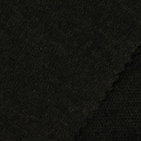 Polyester Stretch Interlock Knit Fabric, 220 gsm — Black