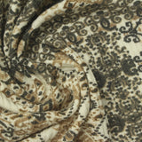 Cream Geometric Rib Knit, Poly-Viscose — photo 3