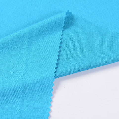 Viscose Stretch Jersey Knit Fabric, 182 gsm, 160 cm — Blue